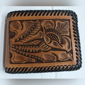 Vintage tooled leather wallet